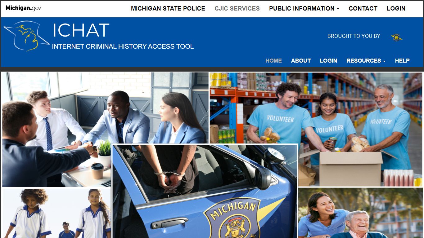 Michigan - Home Page - ICHAT Menu